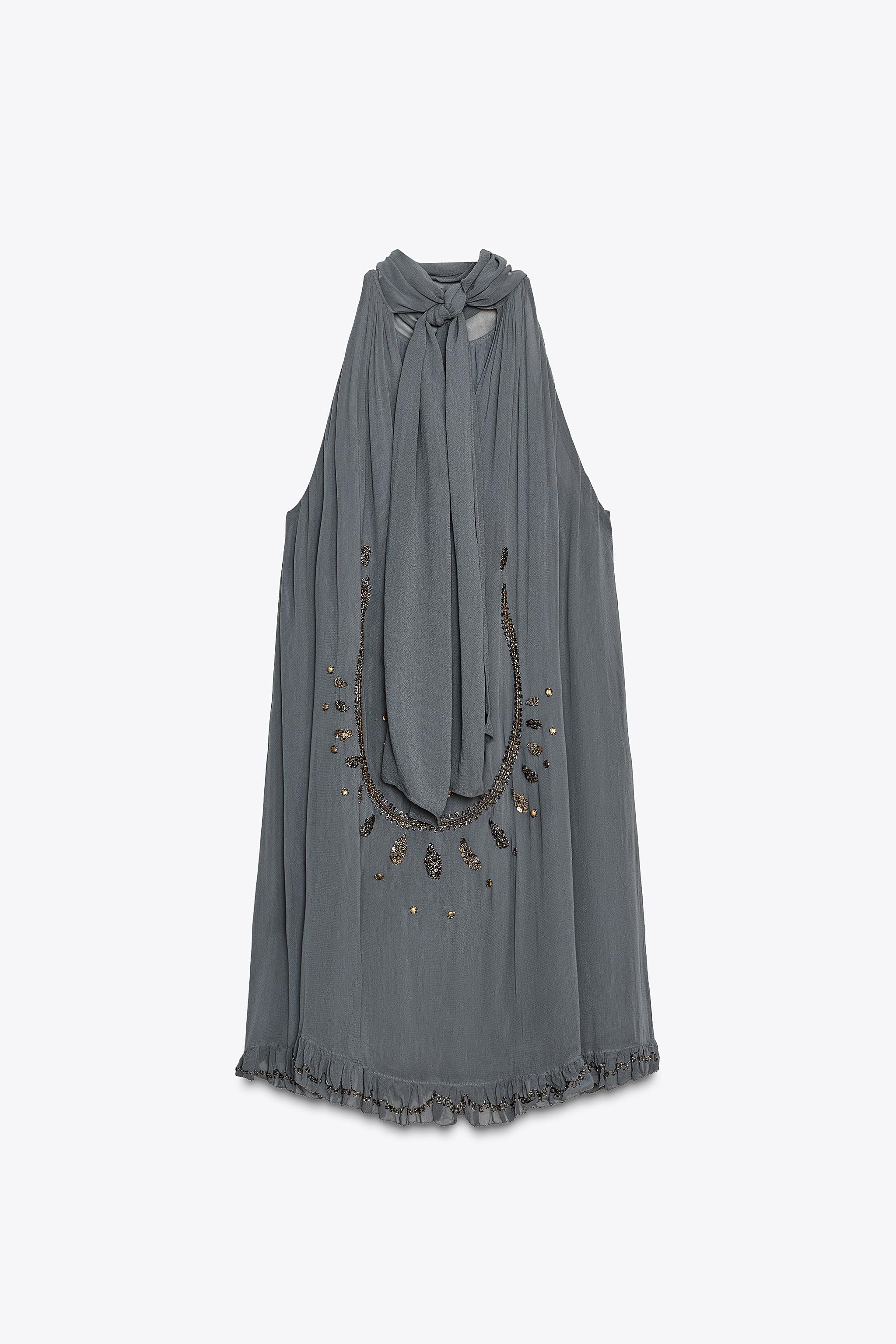 Embroiderd Halter- Exclusive Dress