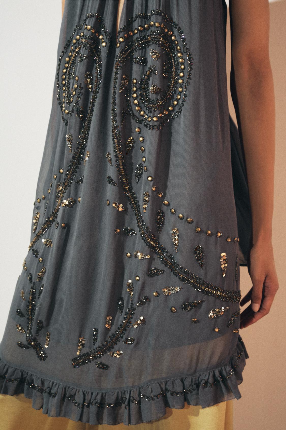 Embroiderd Halter- Exclusive Dress